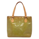 LOUIS VUITTON Monogram Vernis Houston Hand Bag Baby Blue M91005 LV Auth hk2533-13