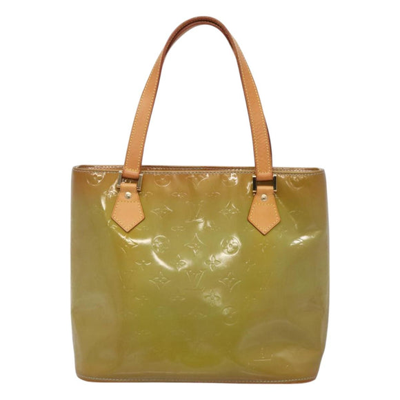 LOUIS VUITTON Monogram Vernis Houston Hand Bag Baby Blue M91005 LV Auth hk2533