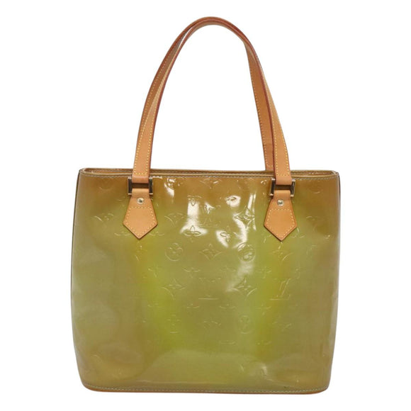 LOUIS VUITTON Monogram Vernis Houston Hand Bag Baby Blue M91005 LV Auth hk2533