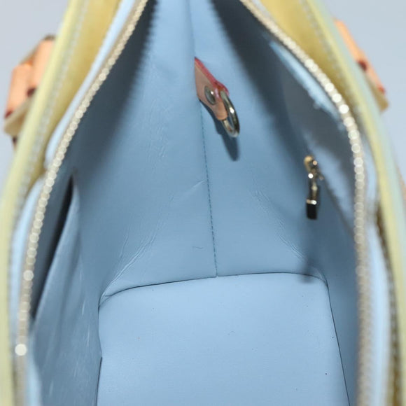 LOUIS VUITTON Monogram Vernis Houston Hand Bag Gris M91053 LV Auth hk2535