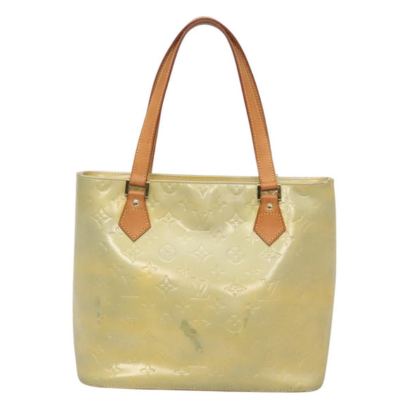 LOUIS VUITTON Monogram Vernis Houston Hand Bag Gris M91053 LV Auth hk2535