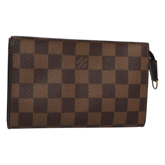 LOUIS VUITTON Damier Ebene Marais  Pouch LV Auth hk2541