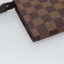 LOUIS VUITTON Damier Ebene Marais  Pouch LV Auth hk2541-16