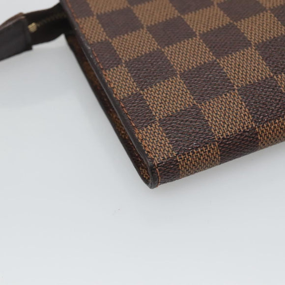 LOUIS VUITTON Damier Ebene Marais  Pouch LV Auth hk2541