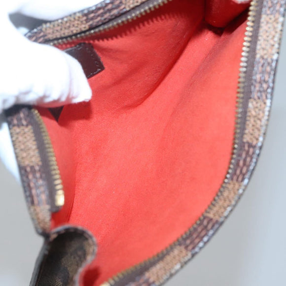 LOUIS VUITTON Damier Ebene Marais  Pouch LV Auth hk2541