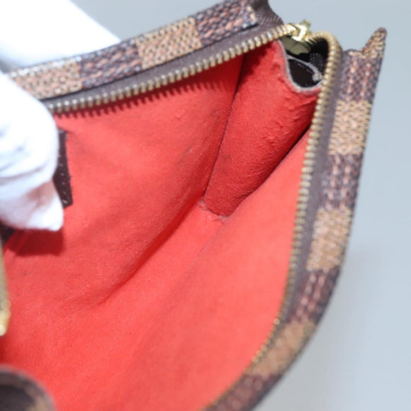 LOUIS VUITTON Damier Ebene Marais  Pouch LV Auth hk2541