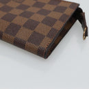 LOUIS VUITTON Damier Ebene Marais  Pouch LV Auth hk2541-7