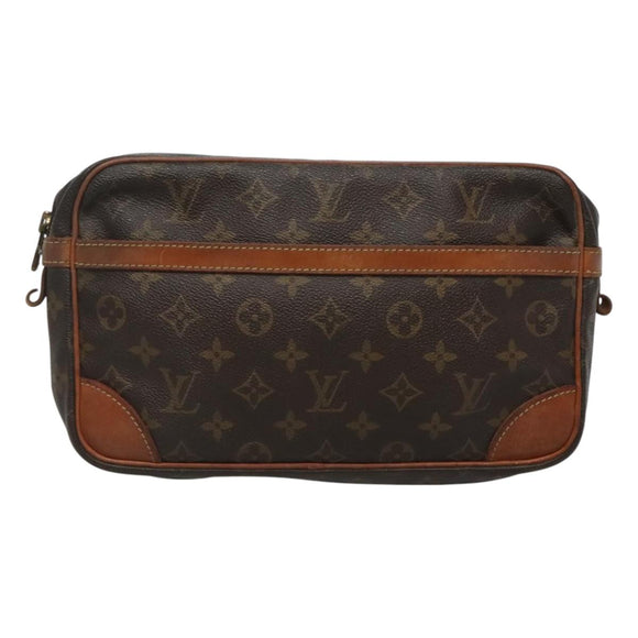 LOUIS VUITTON Monogram Compiegne 28 Clutch Bag M51845 LV Auth hk2544