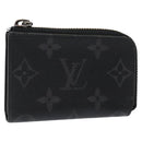LOUIS VUITTON Monogram Eclipse Porte monnaie Jour Coin Purse M63536 Auth hk2554-1