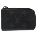 LOUIS VUITTON Monogram Eclipse Porte monnaie Jour Coin Purse M63536 Auth hk2554-13