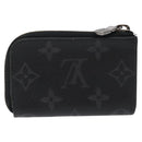 LOUIS VUITTON Monogram Eclipse Porte monnaie Jour Coin Purse M63536 Auth hk2554-2