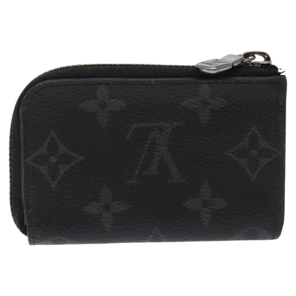 LOUIS VUITTON Monogram Eclipse Porte monnaie Jour Coin Purse M63536 Auth hk2554