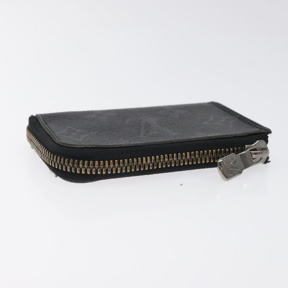 LOUIS VUITTON Monogram Eclipse Porte monnaie Jour Coin Purse M63536 Auth hk2554