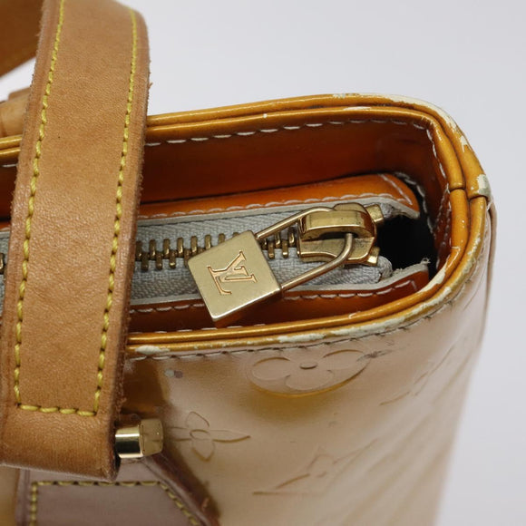 LOUIS VUITTON Monogram Vernis Houston Hand Bag Gris M91053 LV Auth hk2570