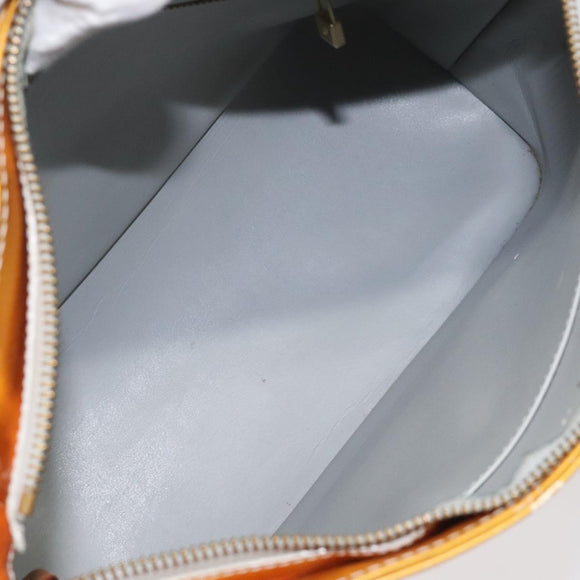 LOUIS VUITTON Monogram Vernis Houston Hand Bag Gris M91053 LV Auth hk2570