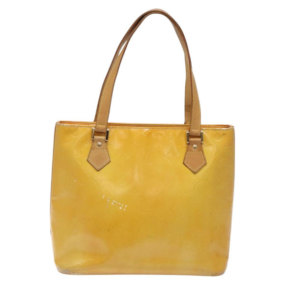 LOUIS VUITTON Monogram Vernis Houston Hand Bag Gris M91053 LV Auth hk2570