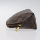 LOUIS VUITTON Damier Ebene Pochette Cosmetic PM Pouch N47516 LV Auth hk2571-4