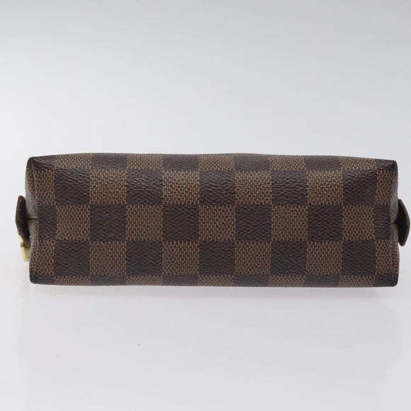 LOUIS VUITTON Damier Ebene Pochette Cosmetic PM Pouch N47516 LV Auth hk2571