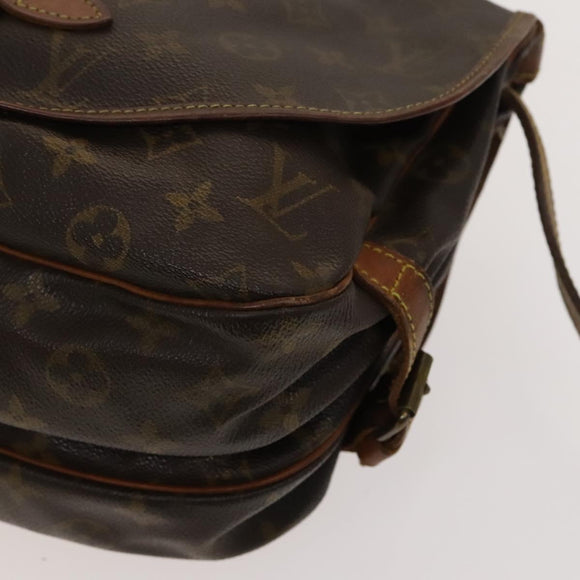LOUIS VUITTON Monogram Saumur 30 Shoulder Bag M42256 LV Auth hk2574