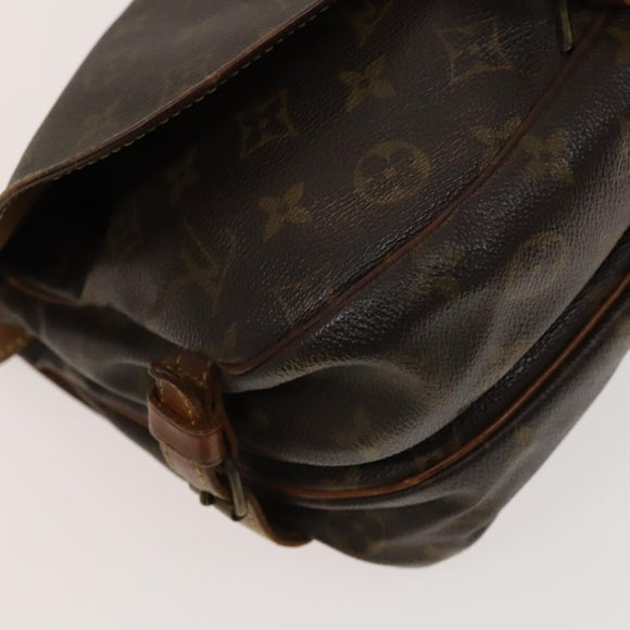 LOUIS VUITTON Monogram Saumur 30 Shoulder Bag M42256 LV Auth hk2574