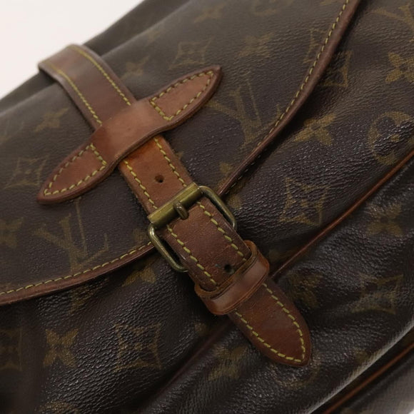 LOUIS VUITTON Monogram Saumur 30 Shoulder Bag M42256 LV Auth hk2574