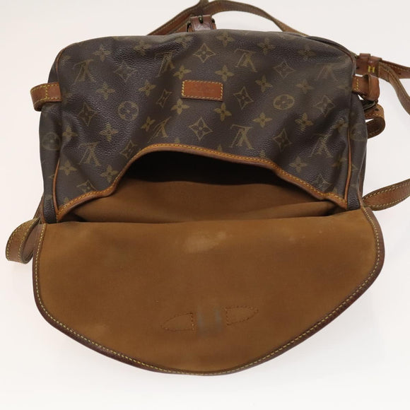 LOUIS VUITTON Monogram Saumur 30 Shoulder Bag M42256 LV Auth hk2574