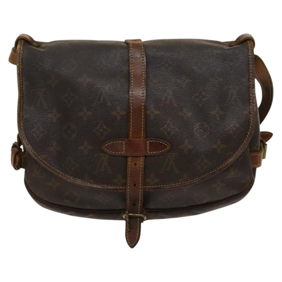 LOUIS VUITTON Monogram Saumur 30 Shoulder Bag M42256 LV Auth hk2574