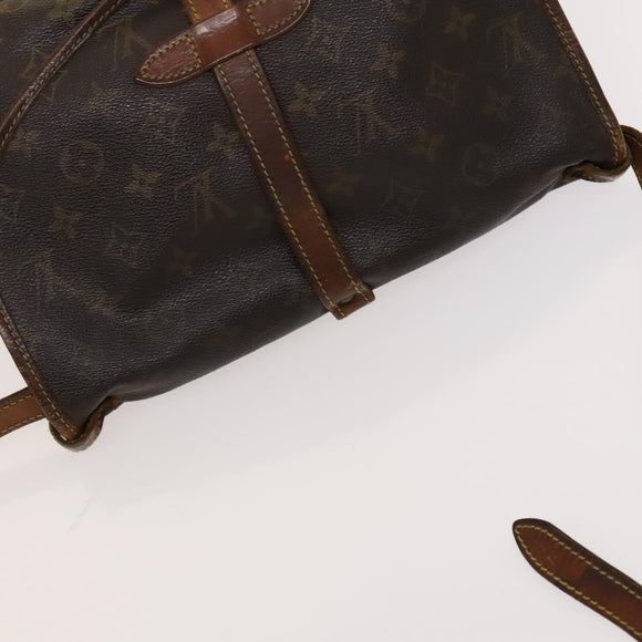 LOUIS VUITTON Monogram Saumur 30 Shoulder Bag M42256 LV Auth hk2574