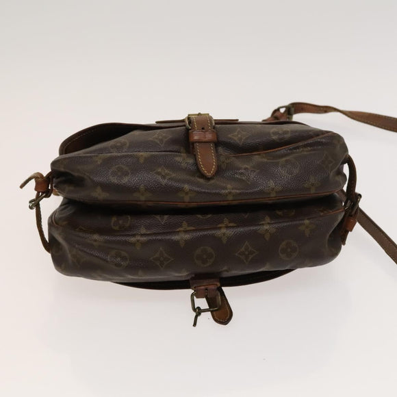 LOUIS VUITTON Monogram Saumur 30 Shoulder Bag M42256 LV Auth hk2574