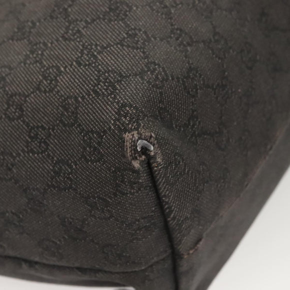 GUCCI GG Canvas Tote Bag Outlet Gray 354664 Auth hk2586