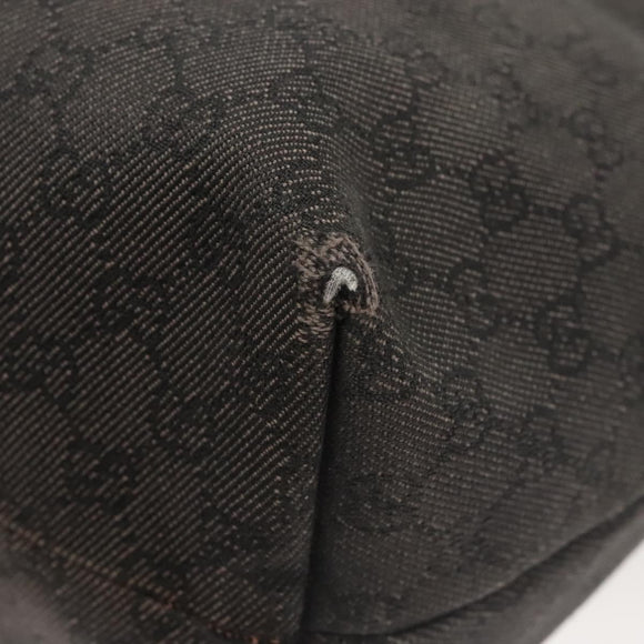 GUCCI GG Canvas Tote Bag Outlet Gray 354664 Auth hk2586