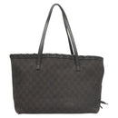 GUCCI GG Canvas Tote Bag Outlet Gray 354664 Auth hk2586-2