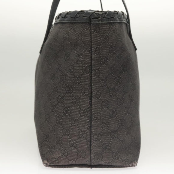 GUCCI GG Canvas Tote Bag Outlet Gray 354664 Auth hk2586