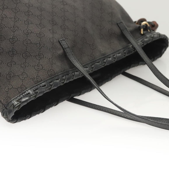 GUCCI GG Canvas Tote Bag Outlet Gray 354664 Auth hk2586