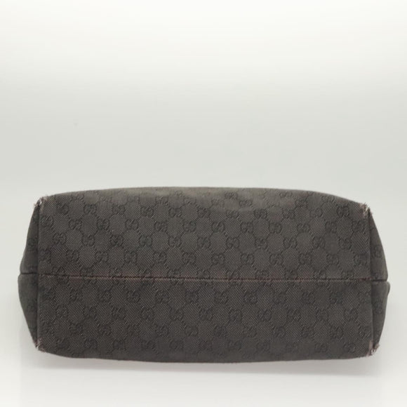 GUCCI GG Canvas Tote Bag Outlet Gray 354664 Auth hk2586