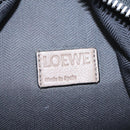 LOEWE Anagram Body Bag Leather Gray Silver Auth hk2593-23