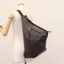 LOEWE Anagram Body Bag Leather Gray Silver Auth hk2593-24