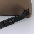 LOEWE Anagram Body Bag Leather Gray Silver Auth hk2593-9