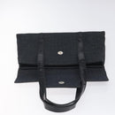 BVLGARI Logo Mania Shoulder Bag Canvas Black Silver Auth hk2594-15