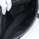 BVLGARI Logo Mania Shoulder Bag Canvas Black Silver Auth hk2594-22