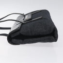 BVLGARI Logo Mania Shoulder Bag Canvas Black Silver Auth hk2594-5