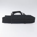 BVLGARI Logo Mania Shoulder Bag Canvas Black Silver Auth hk2594-9