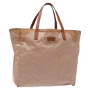 GUCCI GG Canvas Hand Bag Pink 282439 Auth hk2599-1