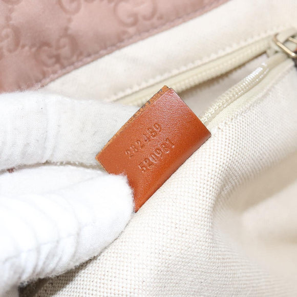 GUCCI GG Canvas Hand Bag Pink 282439 Auth hk2599