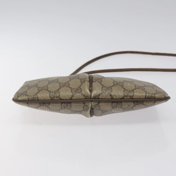 GUCCI GG Supreme Web Sherry Line Shoulder Bag PVC Beige 904 02 047 Auth hk2601