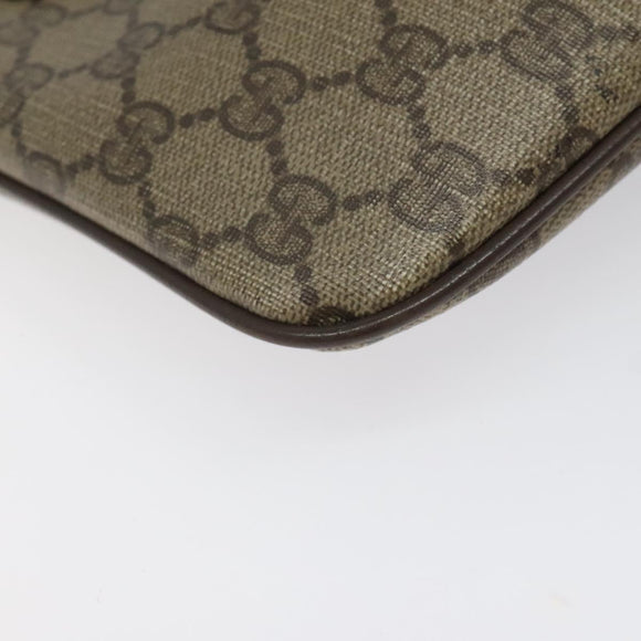 GUCCI GG Supreme Web Sherry Line Shoulder Bag PVC Beige 904 02 047 Auth hk2601