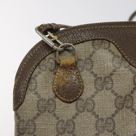 GUCCI GG Supreme Web Sherry Line Shoulder Bag PVC Beige 904 02 047 Auth hk2601