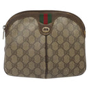 GUCCI GG Supreme Web Sherry Line Shoulder Bag PVC Beige 904 02 047 Auth hk2601-13