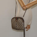 GUCCI GG Supreme Web Sherry Line Shoulder Bag PVC Beige 904 02 047 Auth hk2601-24