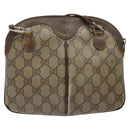 GUCCI GG Supreme Web Sherry Line Shoulder Bag PVC Beige 904 02 047 Auth hk2601-2